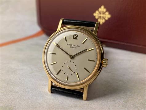 patek philippe calatrava 18k vintage cal 27-460|Patek Philippe 3445G Automatic Calatrava Watch; Circa 1966.